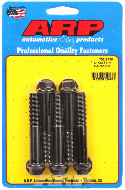 ARP ARP 7/16"-20 x 2.750 hex black oxide bolts (753-2750) SR