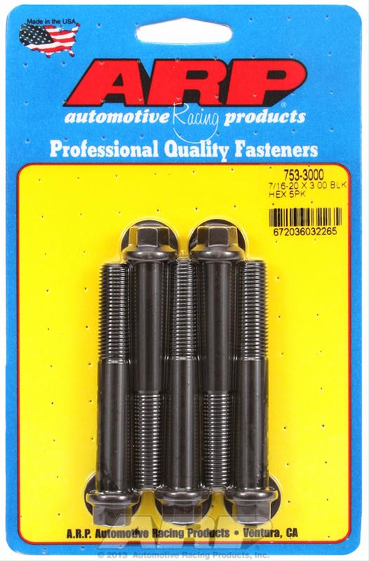 ARP ARP 7/16"-20 x 3.000 hex black oxide bolts (753-3000) SR