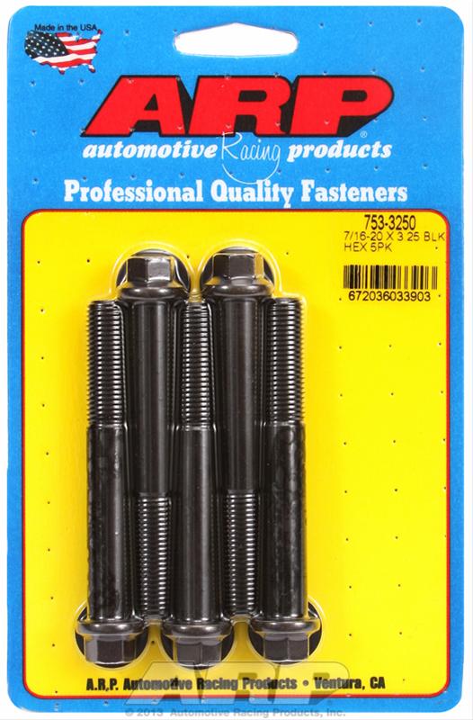 ARP ARP 7/16"-20 x 3.250 hex black oxide bolts (753-3250) SR