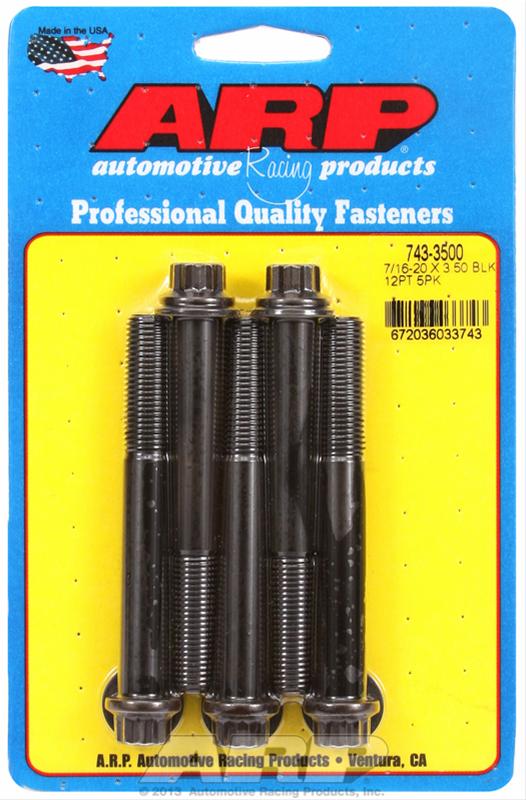 ARP ARP 7/16"-20 x 3.500 12pt black oxide bolts (743-3500) SR