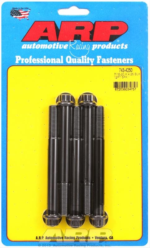 ARP ARP 7/16"-20 x 4.250 12pt black oxide bolts (743-4250) SR