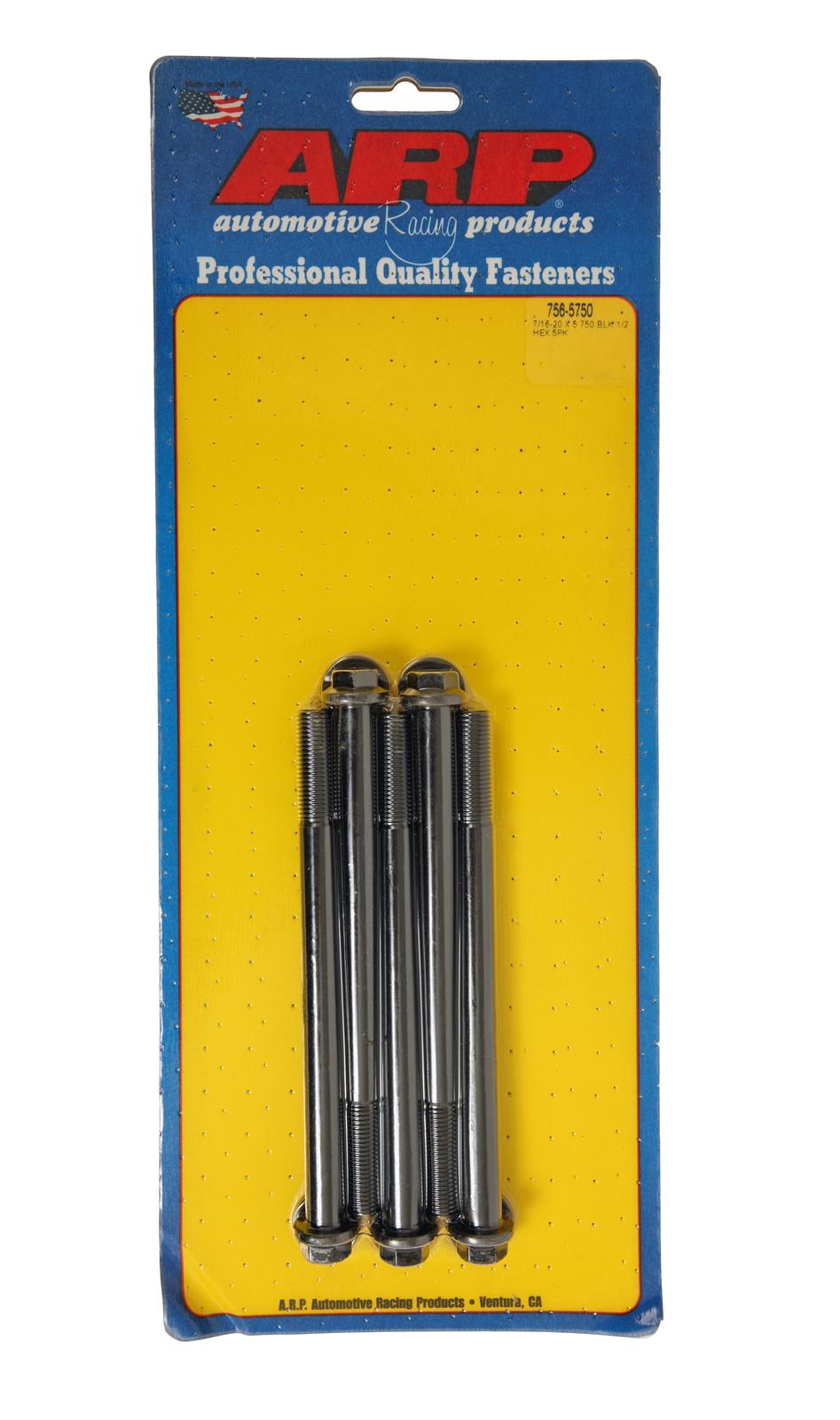ARP ARP 7/16-20 X 5.750 1/2" wrenching hex black oxide bolts (756-5750) SR