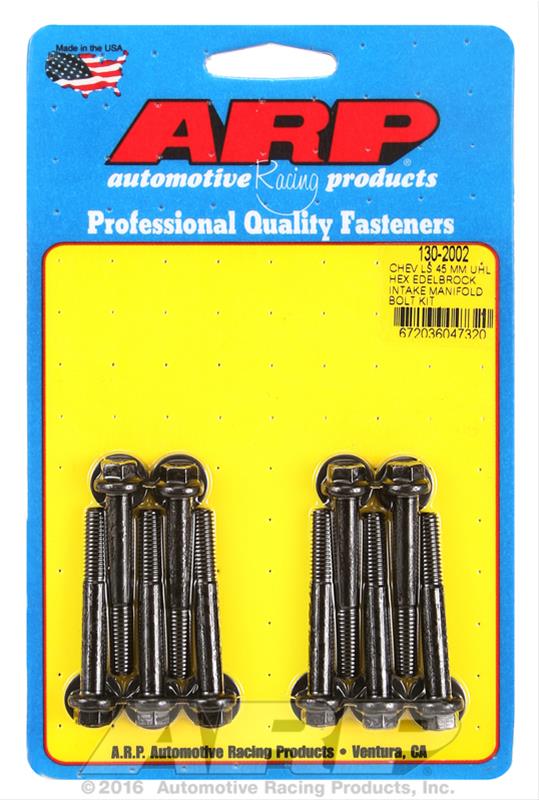 ARP ARP Chevy LS 45mm UHL hex Edelbrock intake manifold bolt kit (130-2002) SR
