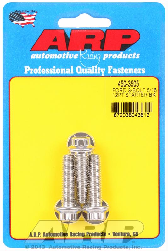 ARP ARP Ford SS 3-bolt 5/16" 12pt starter bolt kit (450-3505) SR