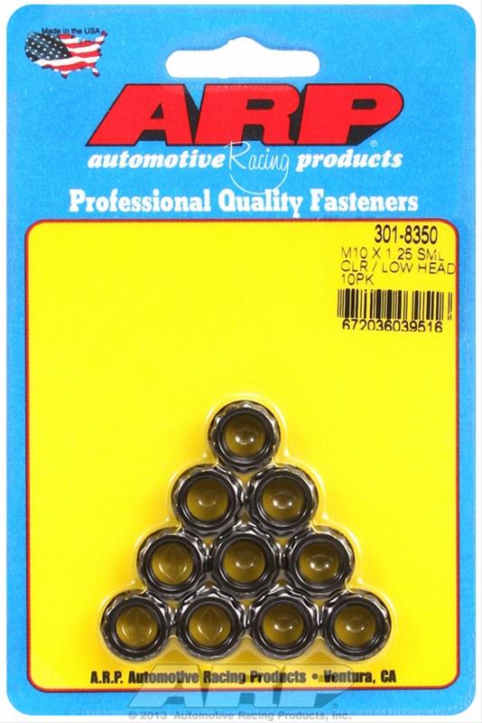 ARP ARP M10 X 1.25 sml clr/low head 12pt nut kit (301-8350) SR
