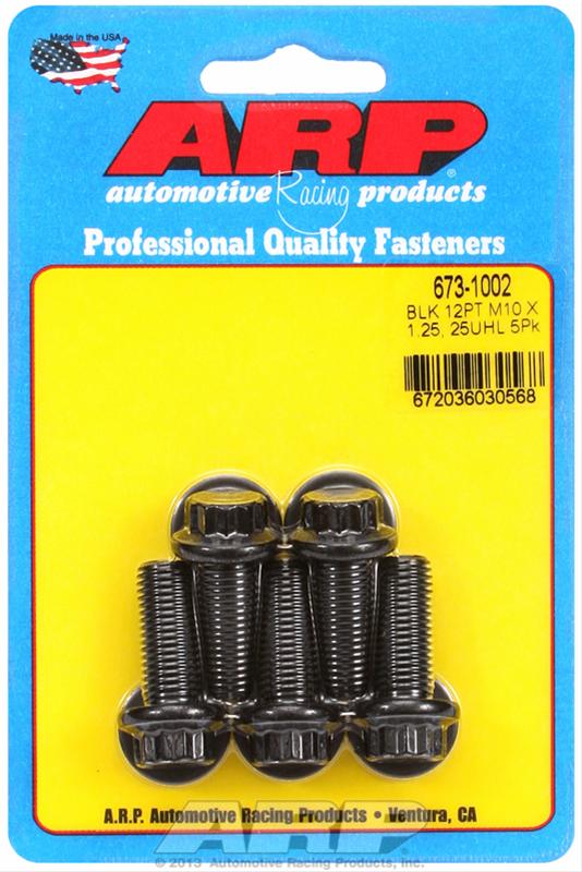 ARP ARP M10 x 1.25 x 25 12pt black oxide bolts (673-1002) SR