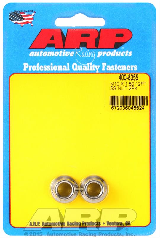 ARP ARP M10 X 1.50 (M12 wr) SS 12pt nut kit (400-8355) SR