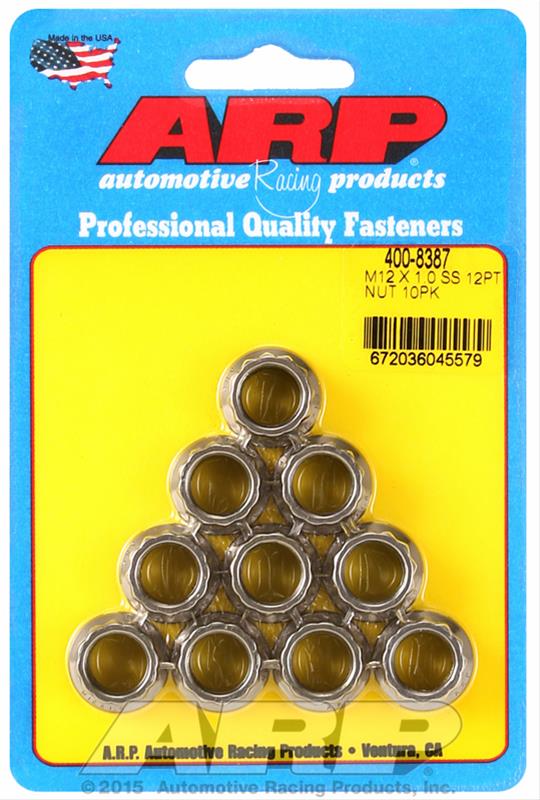 ARP ARP M12 X 1.00 (M14 wr) SS 12pt nut kit (400-8387) SR