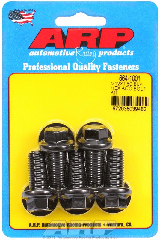 ARP ARP M12 x 1.50 x 25 hex black oxide bolts (664-1001) SR