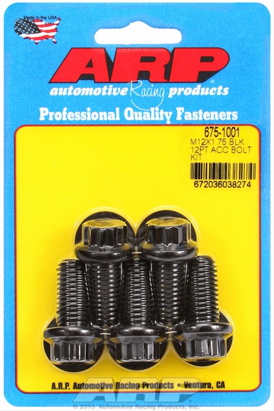 ARP ARP M12 X 1.75 X 25 12pt black oxide bolts (675-1001) SR