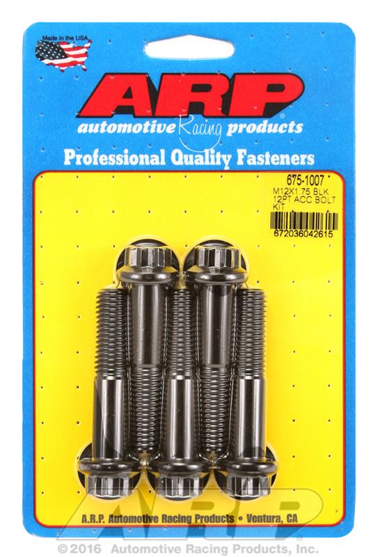 ARP ARP M12 X 1.75 X 60 12pt black oxide bolts (675-1007) SR
