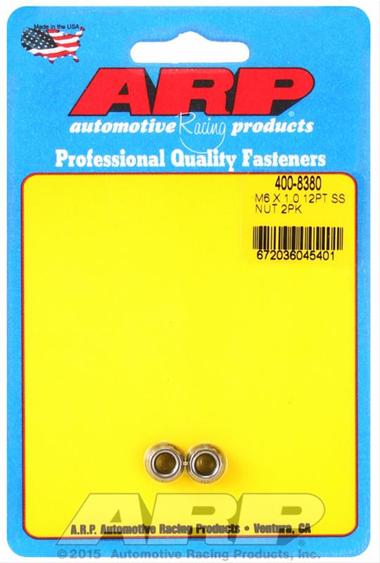 ARP ARP M6 X 1.00 (M8 wr) SS 12pt nut kit (400-8380) SR