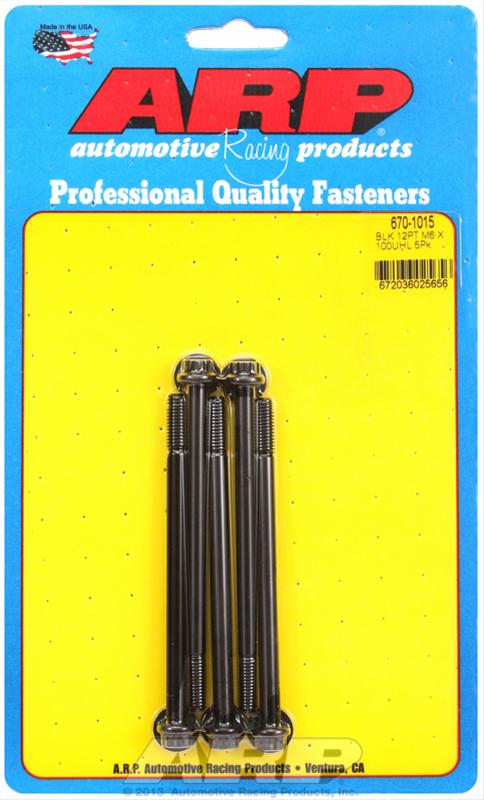 ARP ARP M6 x 1.00 x 100 12pt black oxide bolts (670-1015) SR