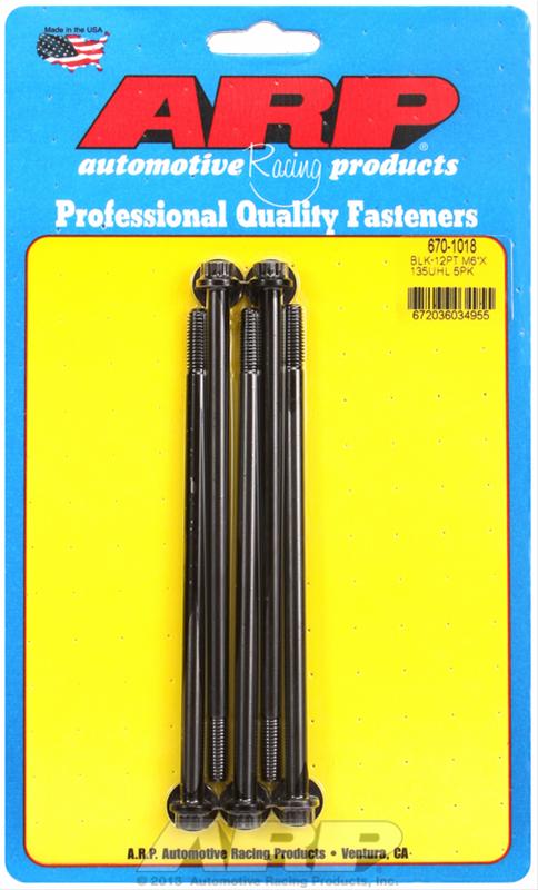 ARP ARP M6 x 1.00 x 135 12pt black oxide bolts (670-1018) SR