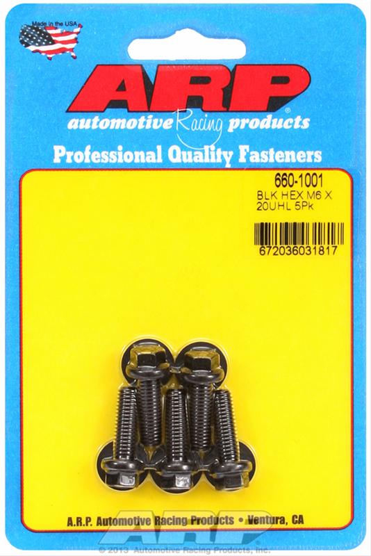 ARP ARP M6 x 1.00 x 20 hex black oxide bolts (660-1001) SR