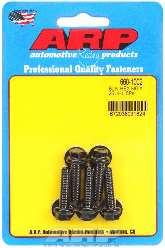 ARP ARP M6 x 1.00 x 25 hex black oxide bolts (660-1002) SR