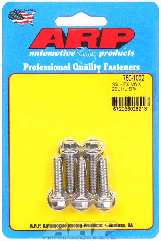 ARP ARP M6 x 1.00 x 25 hex SS bolts (760-1002) SR