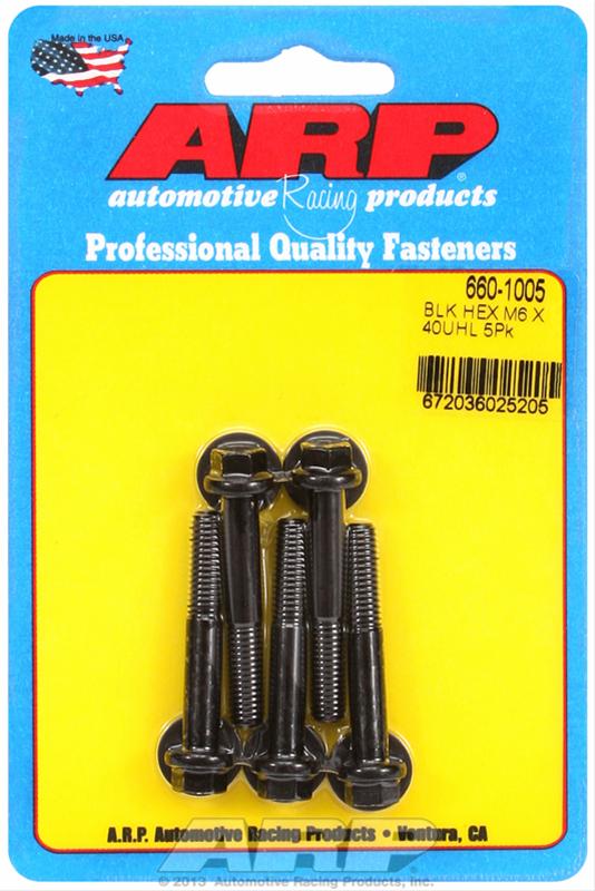 ARP ARP M6 x 1.00 x 40 hex black oxide bolts (660-1005) SR