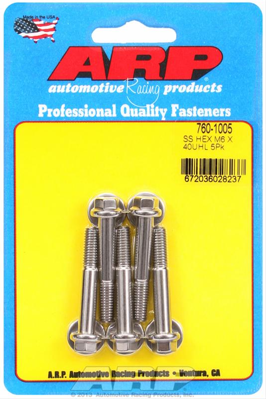 ARP ARP M6 x 1.00 x 40 hex SS bolts (760-1005) SR