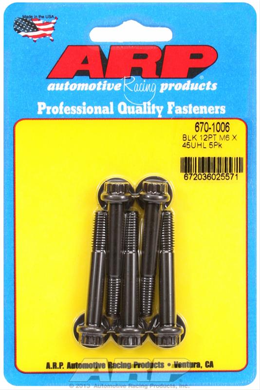 ARP ARP M6 x 1.00 x 45 12pt black oxide bolts (670-1006) SR