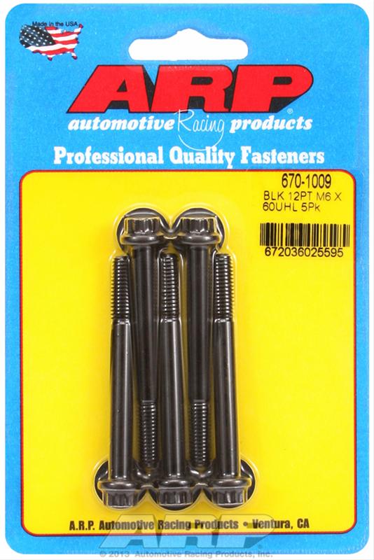 ARP ARP M6 x 1.00 x 60  12pt black oxide bolts (670-1009) SR