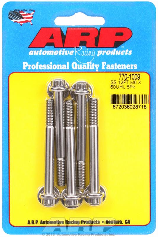 ARP ARP M6 x 1.00 x 60  12pt SS bolts (770-1009) SR