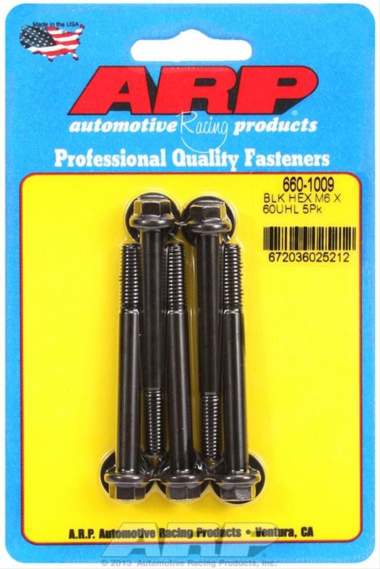 ARP ARP M6 x 1.00 x 60  hex black oxide bolts (660-1009) SR