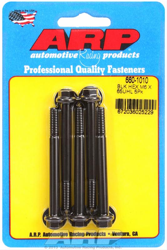 ARP ARP M6 x 1.00 x 65 hex black oxide bolts (660-1010) SR