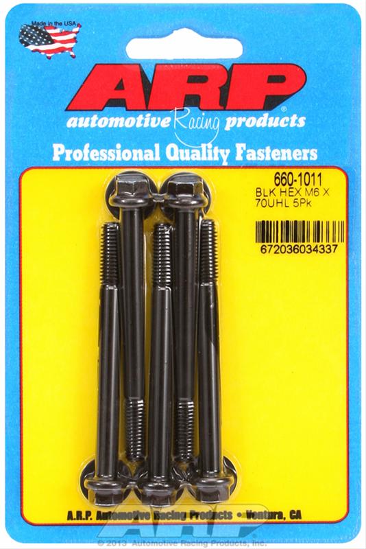 ARP ARP M6 x 1.00 x 70 hex black oxide bolts (660-1011) SR