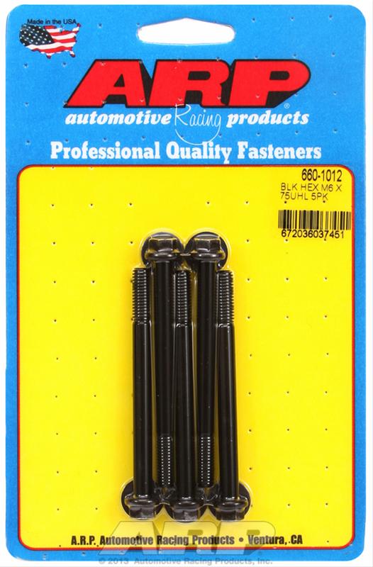 ARP ARP M6 x 1.00 x 75 hex black oxide bolts (660-1012) SR