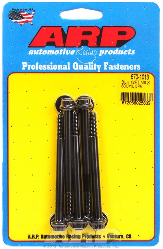 ARP ARP M6 x 1.00 x 80 12pt black oxide bolts (670-1013) SR