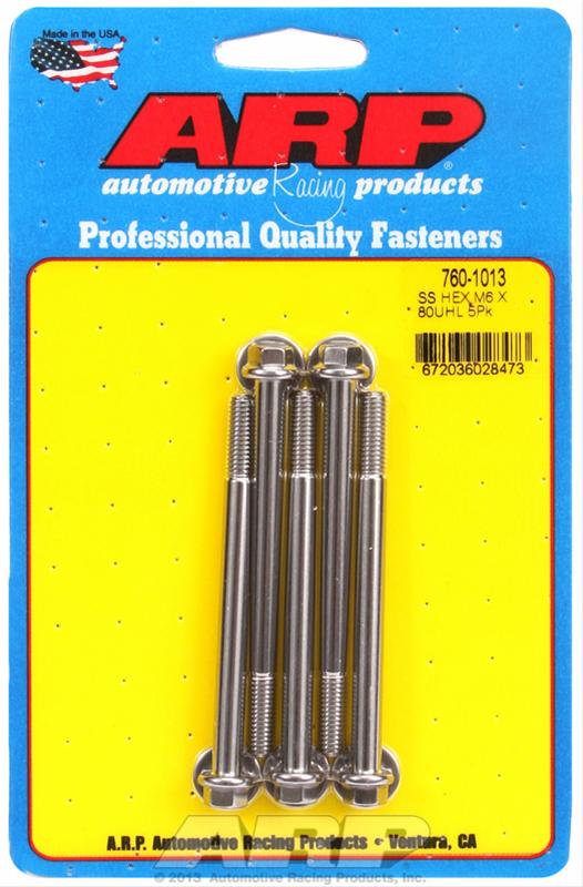 ARP ARP M6 x 1.00 x 80 hex SS bolts (760-1013) SR