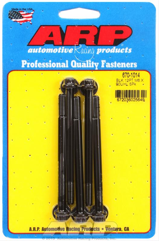 ARP ARP M6 x 1.00 x 90  12pt black oxide bolts (670-1014) SR