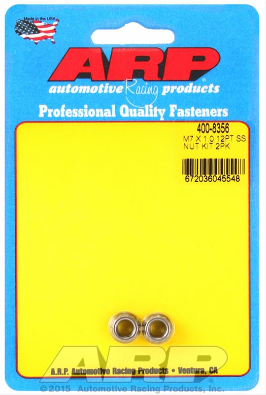 ARP ARP M7 X 1.00 (M9 wr) SS 12pt nut kit (400-8356) SR