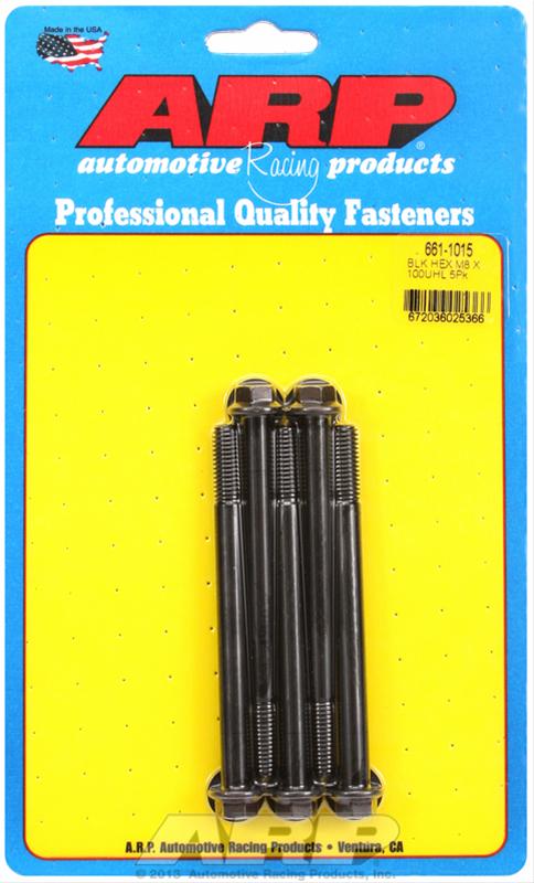 ARP ARP M8 x 1.25 x 100 hex black oxide bolts (661-1015) SR