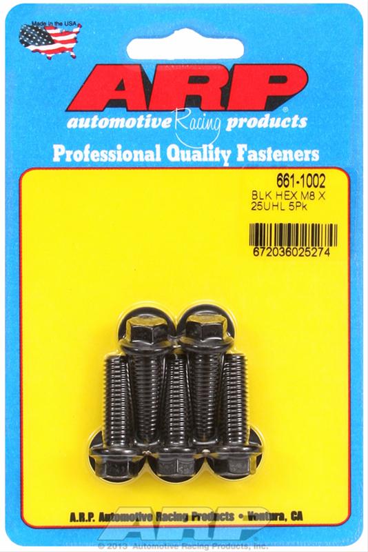 ARP ARP M8 x 1.25 x 25 hex black oxide bolts (661-1002) SR