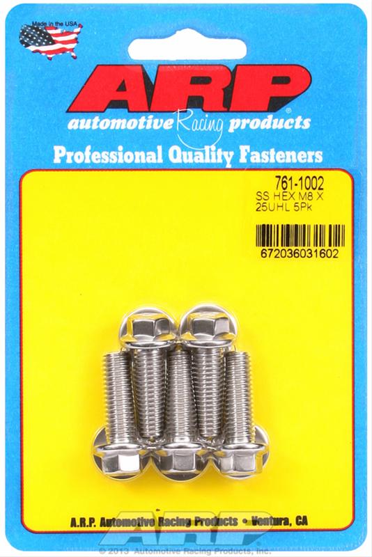 ARP ARP M8 x 1.25 x 25 hex SS bolts (761-1002) SR