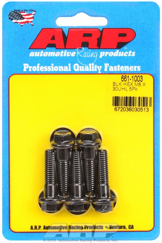 ARP ARP M8 x 1.25 x 30 hex black oxide bolts (661-1003) SR