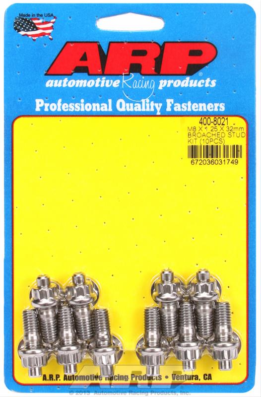 ARP ARP M8 X 1.25 X 32mm broached stud kit - 10pcs (400-8021) SR