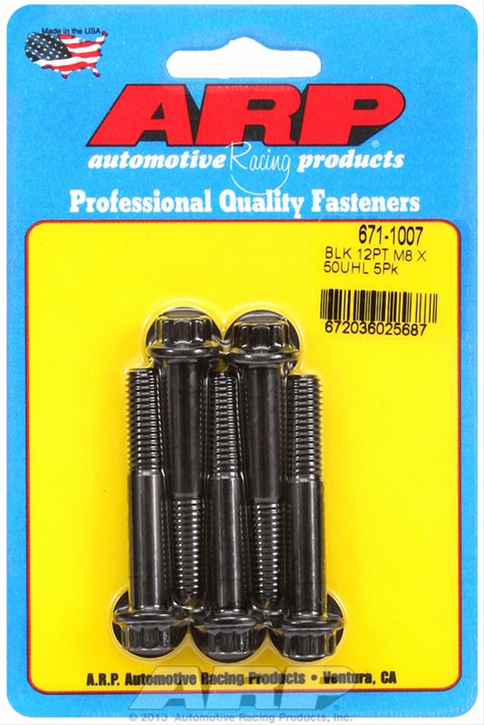 ARP ARP M8 x 1.25 x 50 12pt black oxide bolts (671-1007) SR