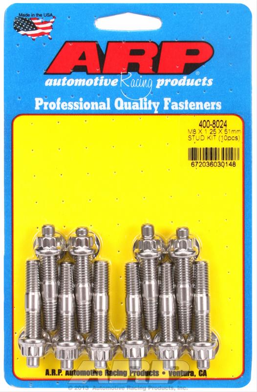 ARP ARP M8 X 1.25 X 51mm broached stud kit - 10pcs (400-8024) SR