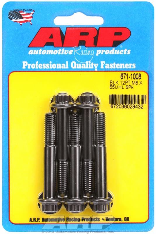 ARP ARP M8 x 1.25 x 55 12pt black oxide bolts (671-1008) SR