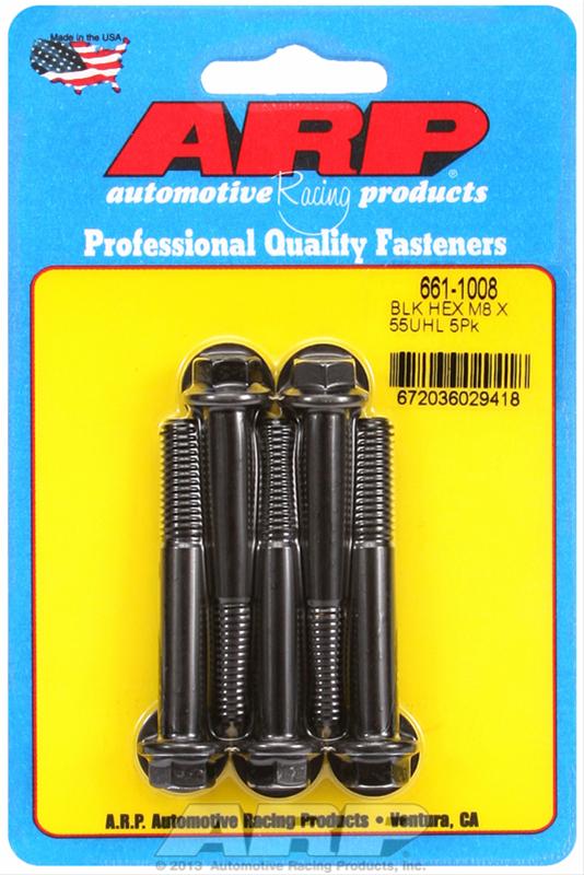 ARP ARP M8 x 1.25 x 55 hex black oxide bolts (661-1008) SR