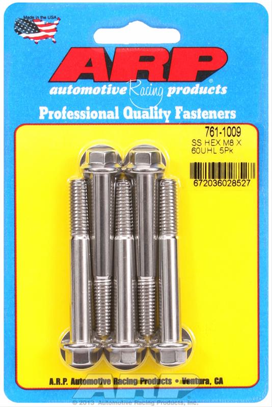 ARP ARP M8 x 1.25 x 60 hex SS bolts (761-1009) SR