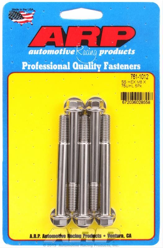ARP ARP M8 x 1.25 x 75 hex SS bolts (761-1012) SR