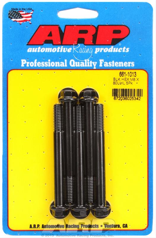 ARP ARP M8 x 1.25 x 80 hex black oxide bolts (661-1013) SR