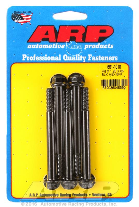 ARP ARP M8 x 1.25 x 85 hex black oxide bolts (661-1018) SR