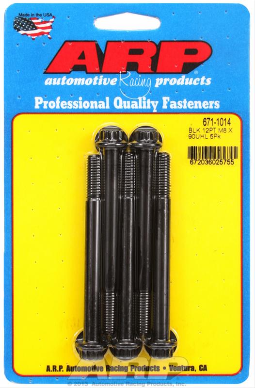 ARP ARP M8 x 1.25 x 90  12pt black oxide bolts (671-1014) SR