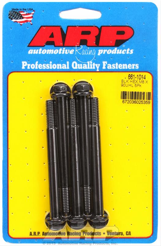 ARP ARP M8 x 1.25 x 90  hex black oxide bolts (661-1014) SR