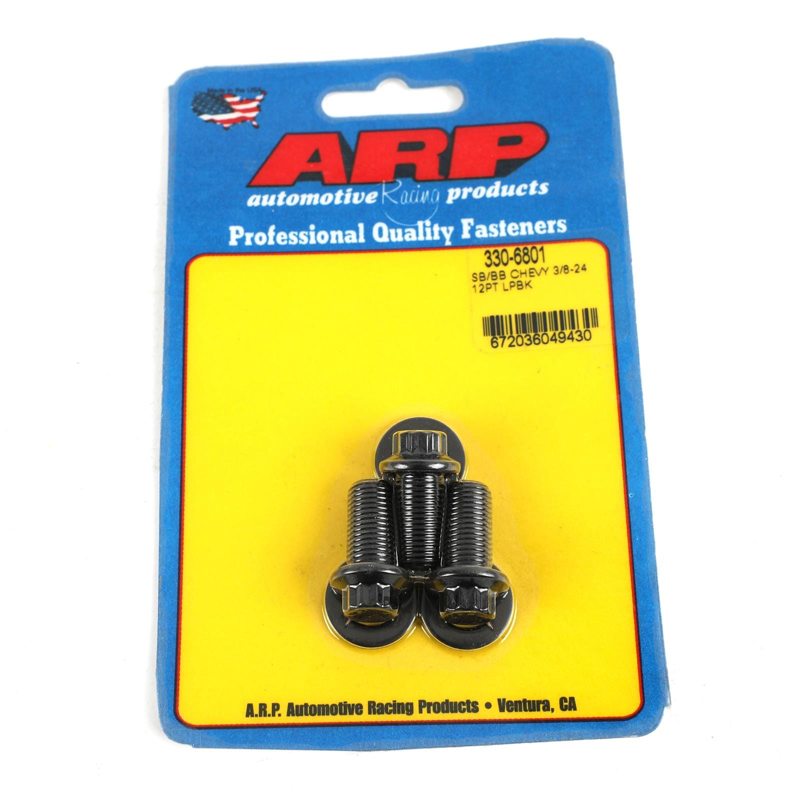 ARP ARP SB/BB Chevy 3/8-24 12pt lower pulley bolt kit (330-6801) SR